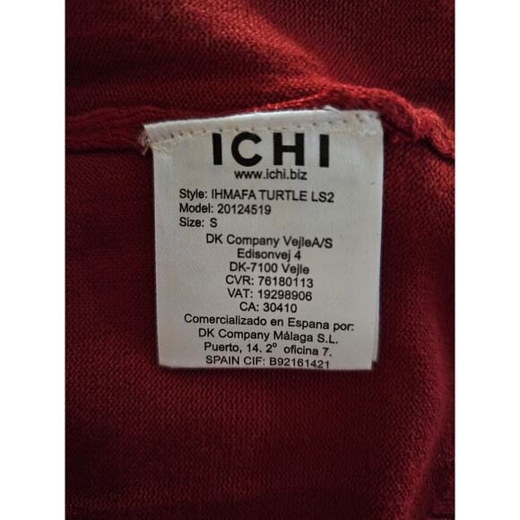 Ichi IHMAFA Pullover Turtleneck Sweater Size Small, Color Red Dahlia - Picture 7 of 7